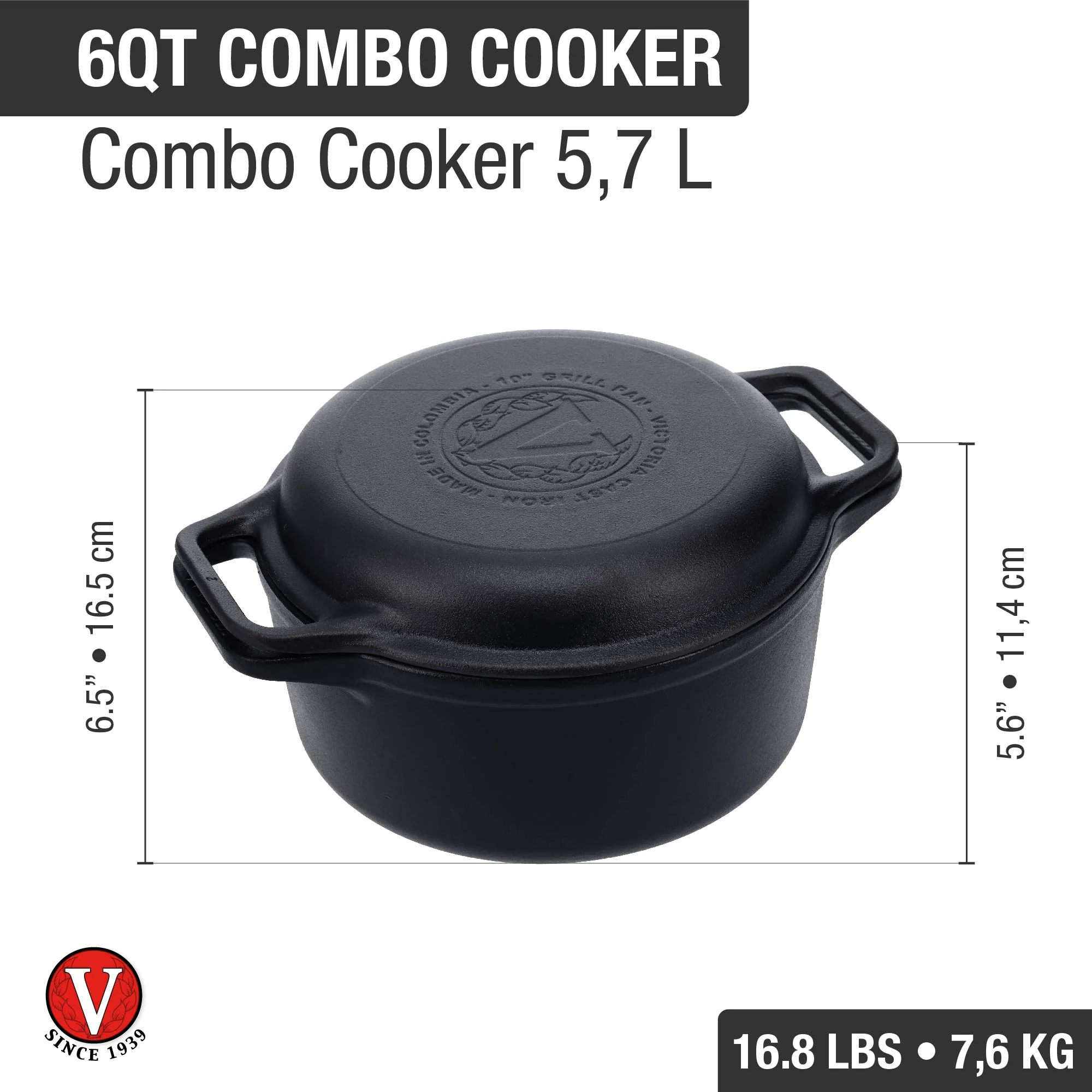 Combo Cooker Capibara Multi-Uso - 5,7 L Olla Esmaltada - Image 5