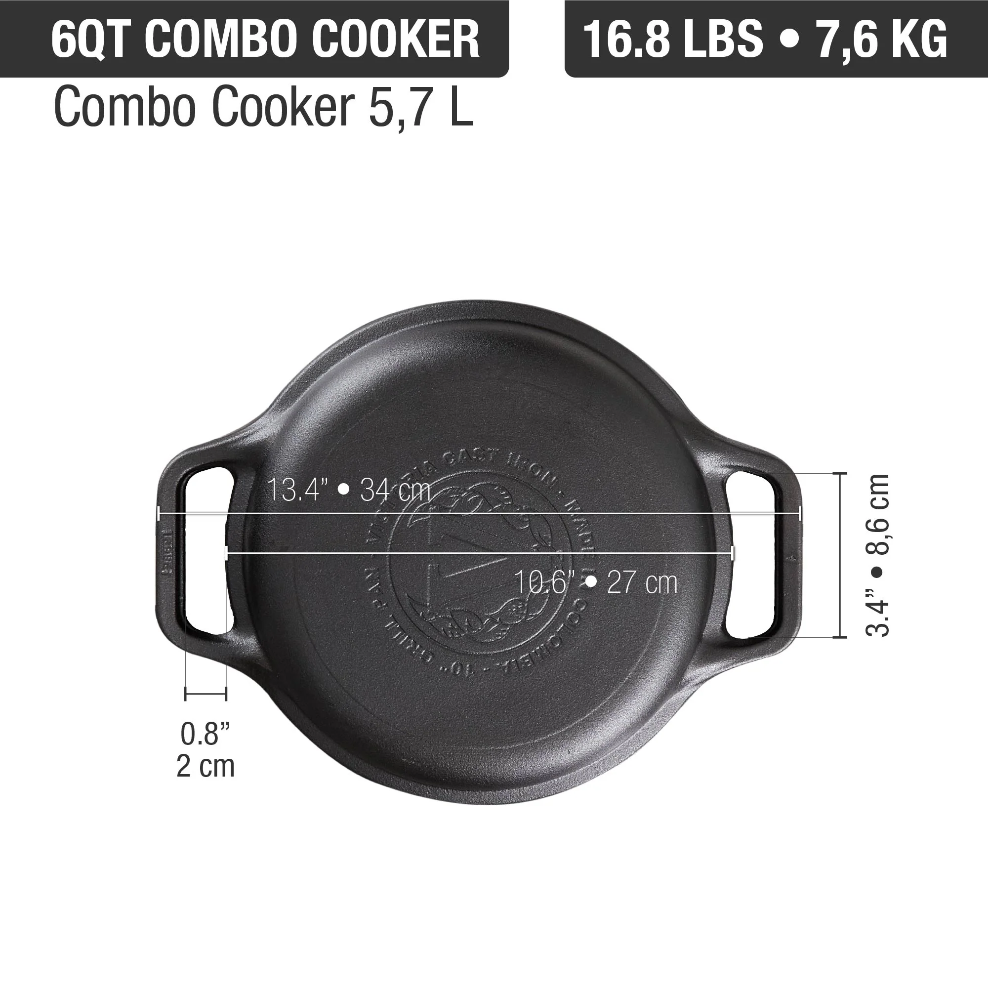Combo Cooker Capibara Multi-Uso - 5,7 L Olla Esmaltada - Image 6