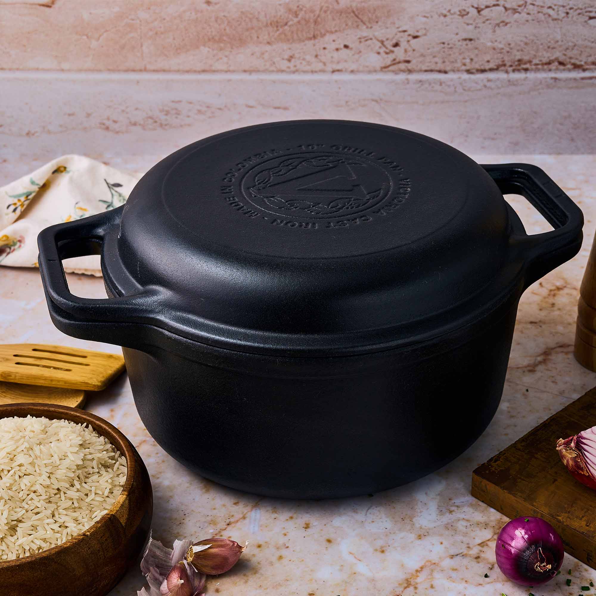 Combo Cooker Multi-Uso 6 Qt - 5,7 L Olla Esmaltada - Image 9