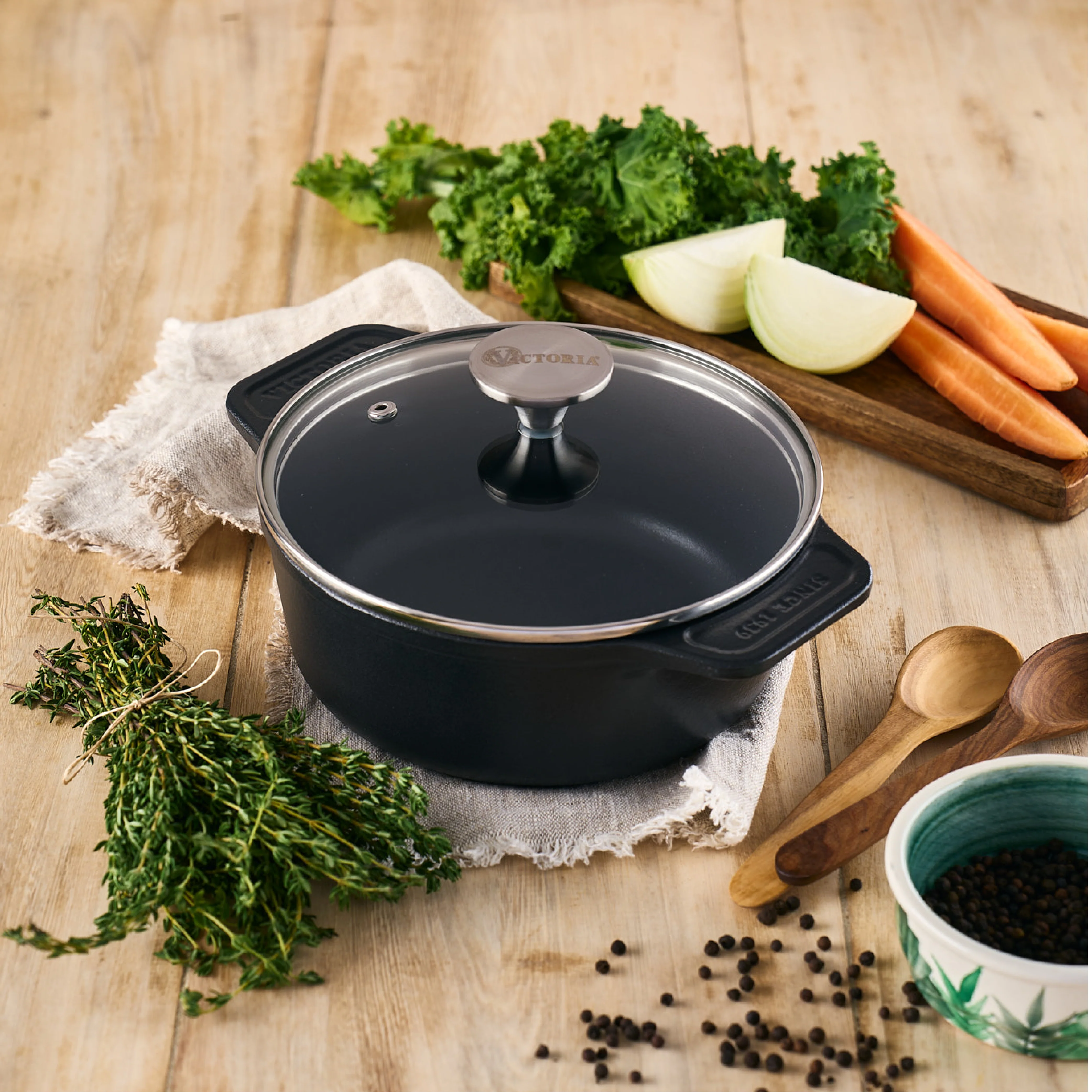 Horno Holandés 1,9 Lt Tapa Vidrio Olla Esmaltada - Image 3