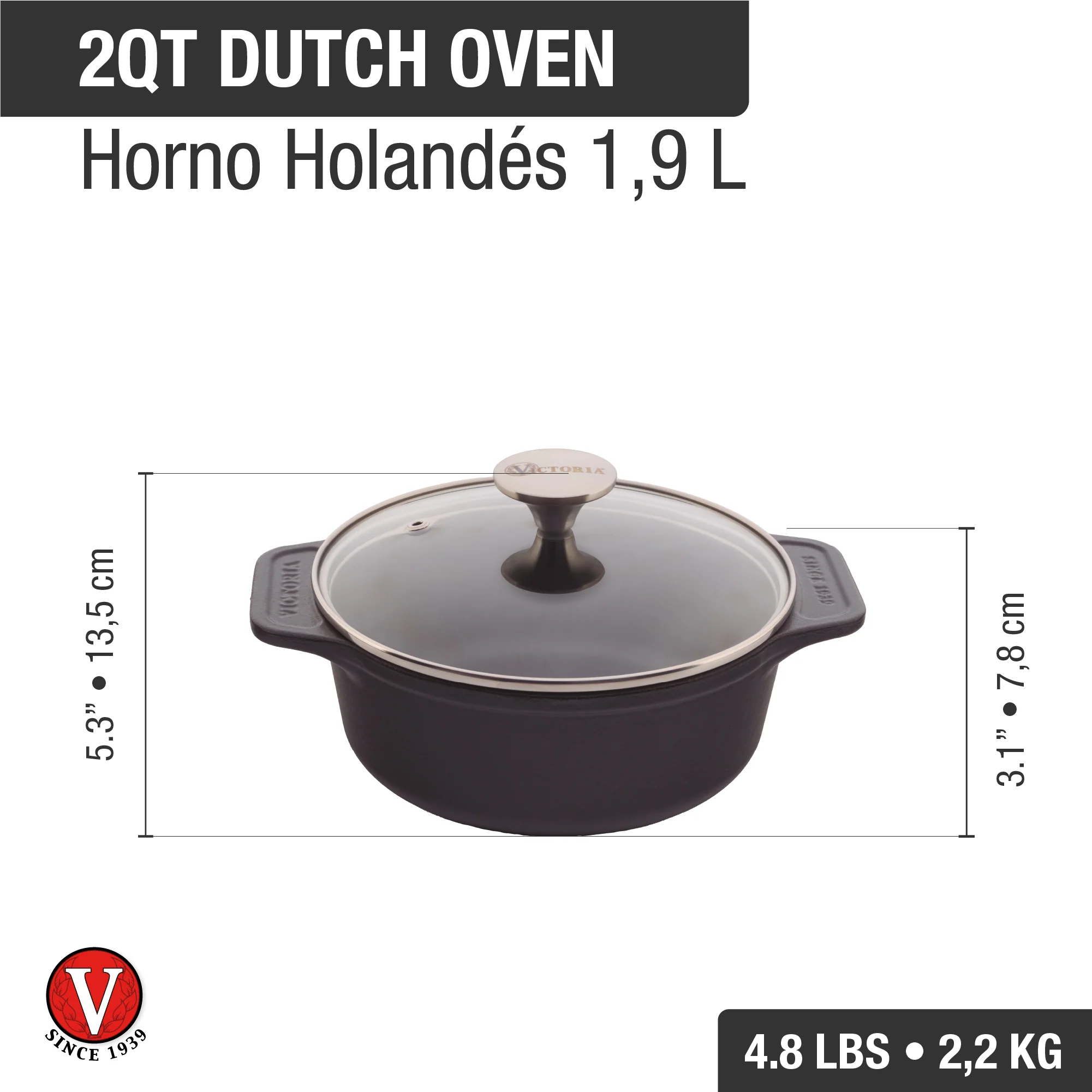 Horno Holandés 1,9 Lt Tapa Vidrio Olla Esmaltada - Image 4
