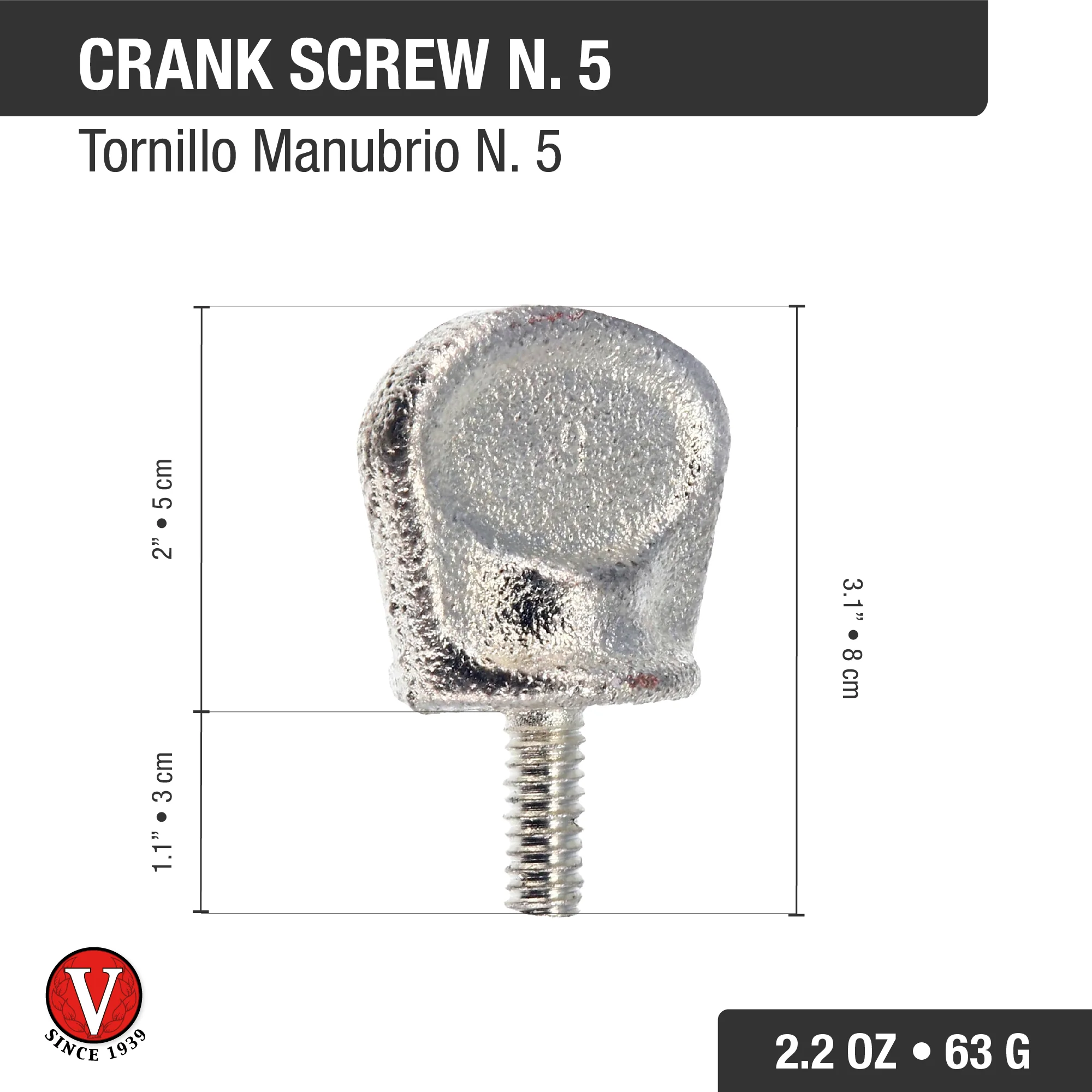 Repuesto Tornillo Manubrio N. 5  EST - Image 3