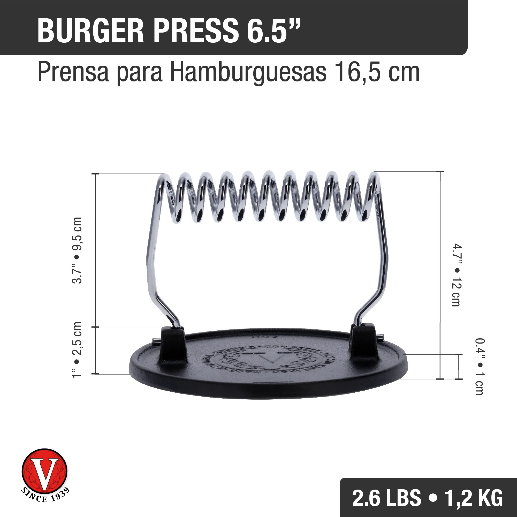 Prensa Para Hamburguesas 16,5 Cm - Image 3